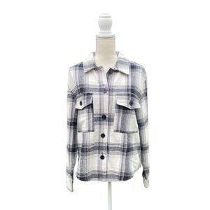 Sanctuary Girlfriend Flannel B & W Shirt Jacket